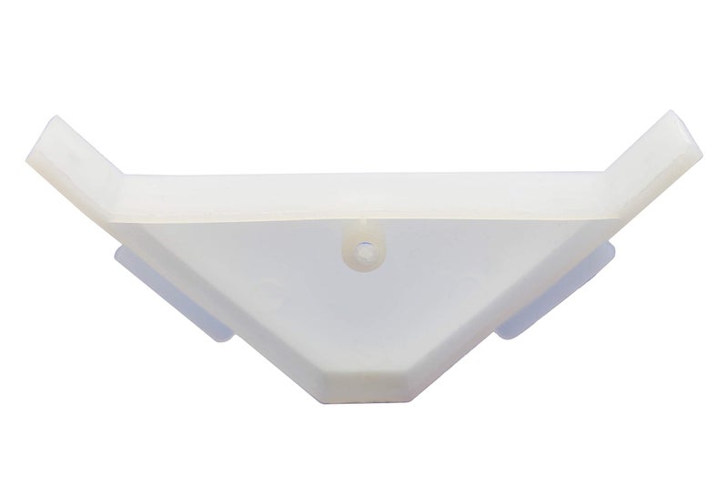Berta (40 Pieces) 90 Degree Cabinet Triangle Bracket, Plastic White Corner Support Braces - Image 3
